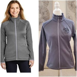 The North Face Canyon Flats Stretch Fleece Jacket sz Med With Custom Patch